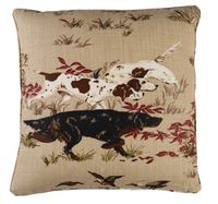 Pointers Pillow Cover in Brown, Schumacher Textiles (Various Sizes)