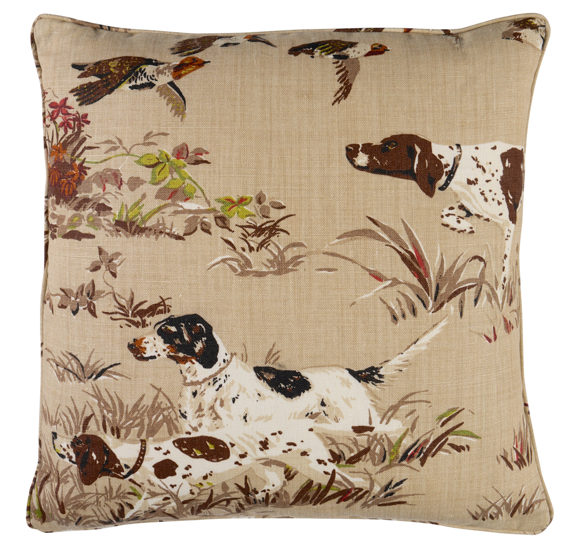 Pointers Pillow Cover in Brown, Schumacher Textiles (Various Sizes)