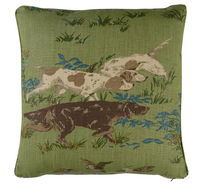 Pointers Pillow Cover in Meadow Green, Schumacher Textiles (Various Sizes)