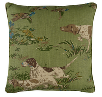 Pointers Pillow Cover in Meadow Green, Schumacher Textiles (Various Sizes)