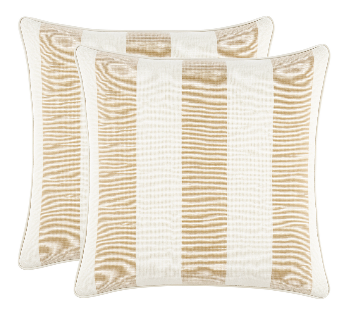 Ketley Stripe Pillow Cover in Natural, Schumacher Textiles Indoor / Outdoor (Various Sizes)