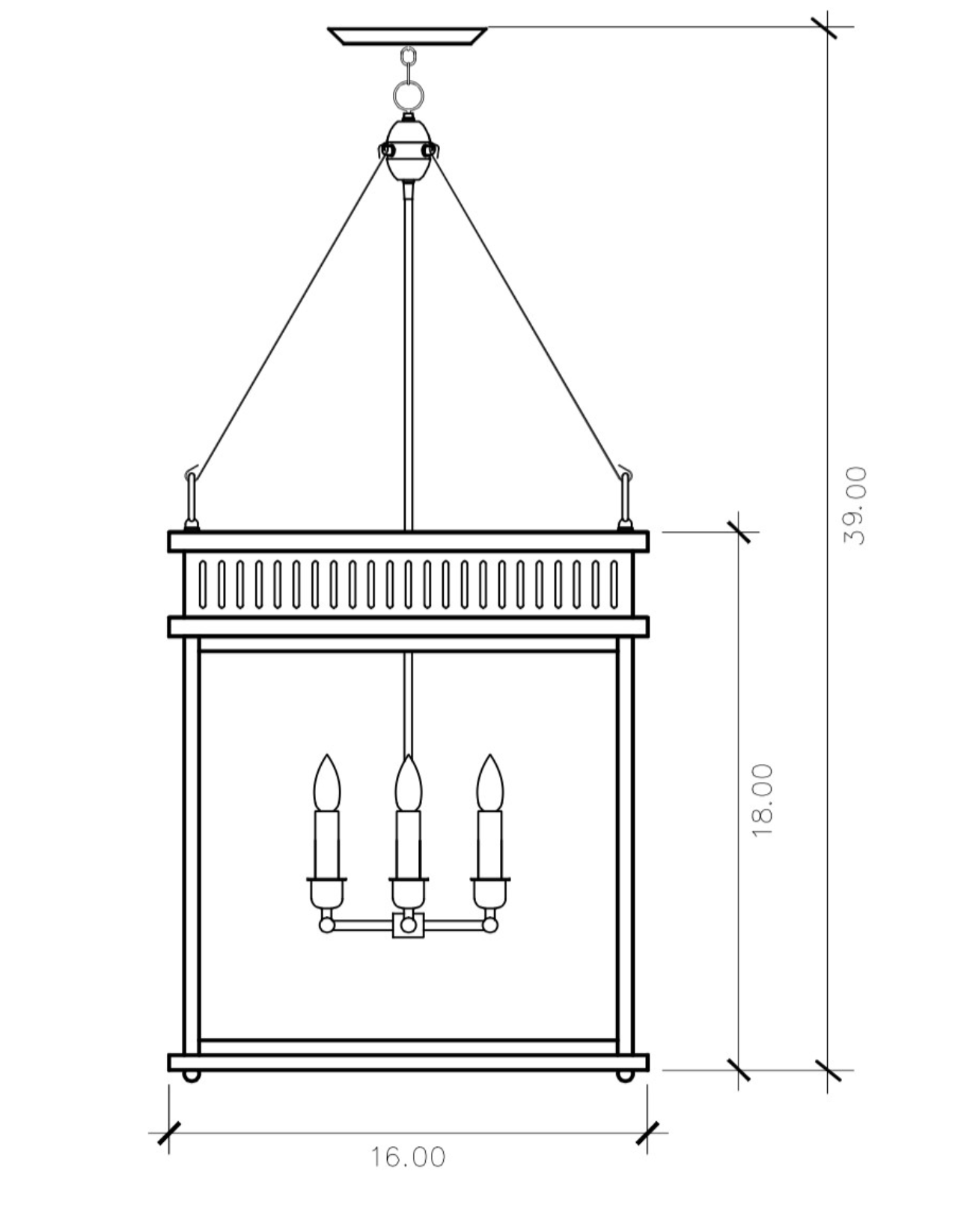 Colbalt Lantern with Gold Interior Accents