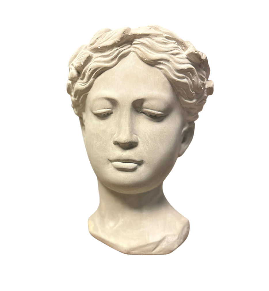 Classic Cement Lady Head Planter