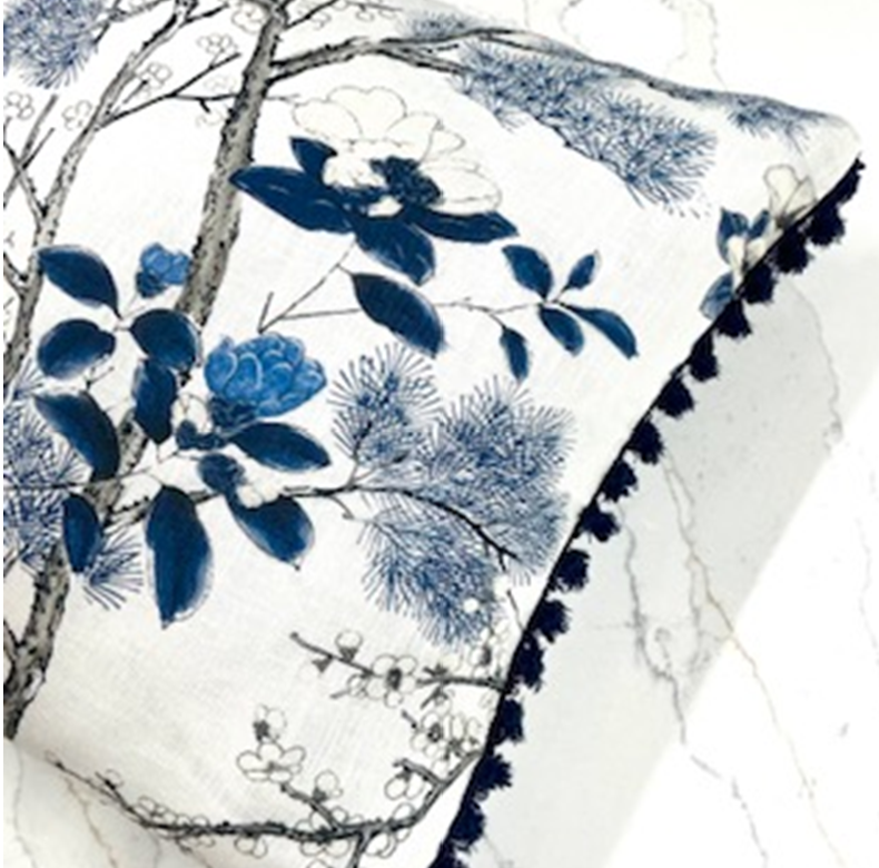 NH Mandeville Collection Bird & Tassel Euro Pillow 26" x 26"