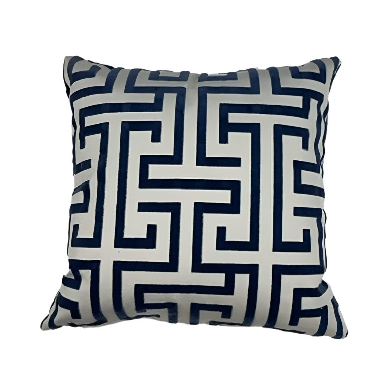 NH Madisonville Collection Navy Ming Trail Pillow 18" x 18"