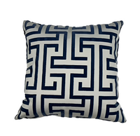 NH Madisonville Collection Navy Ming Trail Pillow 18" x 18"