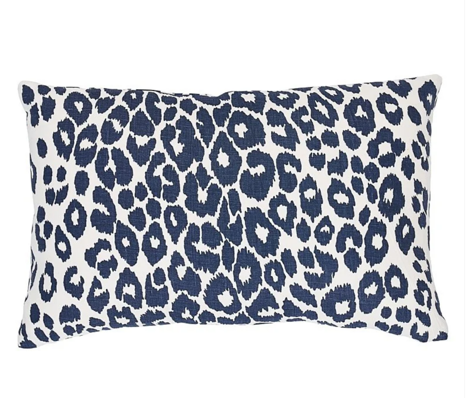 NH Madisonville Collection Blue and White Snow Leopard Lumbar Pillow 12" x 20"