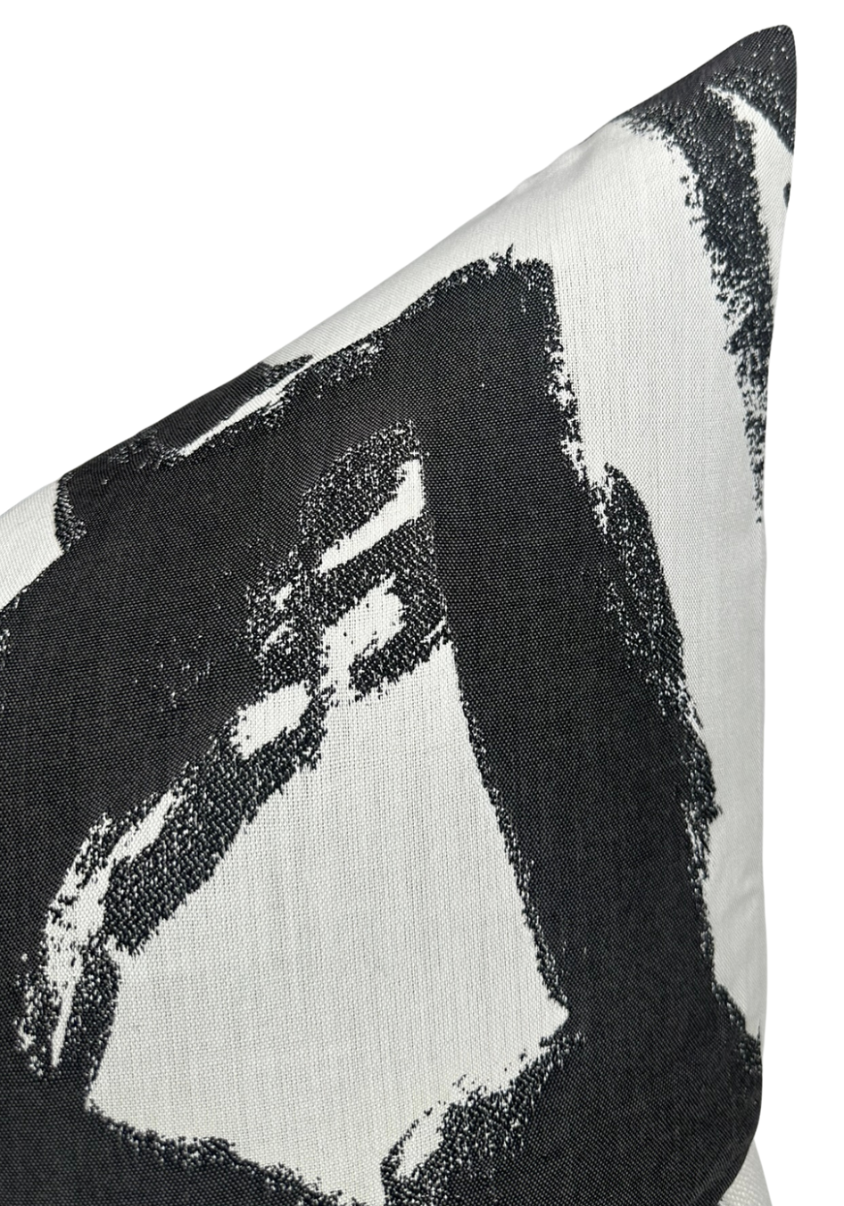 Brushstrokes Pillow Cover in Ebony, Indoor Outdoor (Various Sizes)