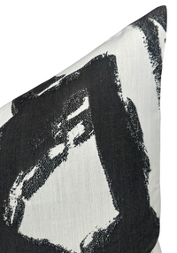 Brushstrokes Pillow Cover in Ebony, Indoor Outdoor (Various Sizes)