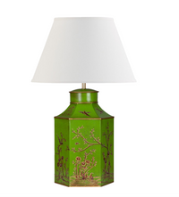 Moss Green & Gold Hexagon Lamp
