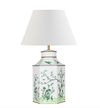 Ivory & Green Hexagon Lamp