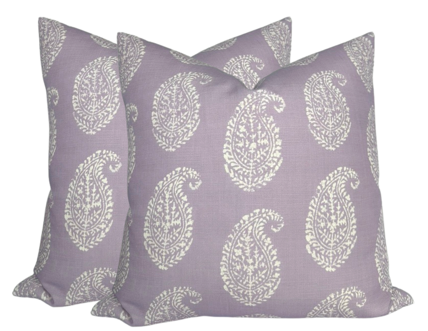 Kashmir Paisley Pillow Cover in Lilac (Various Sizes)