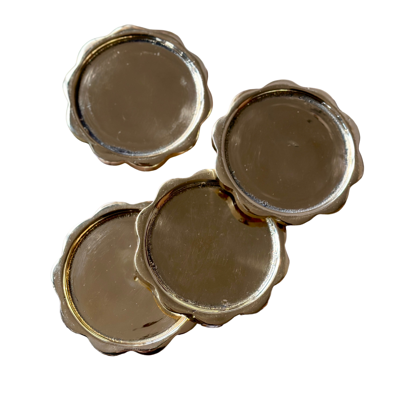 Sun Coaster Set in Brass
