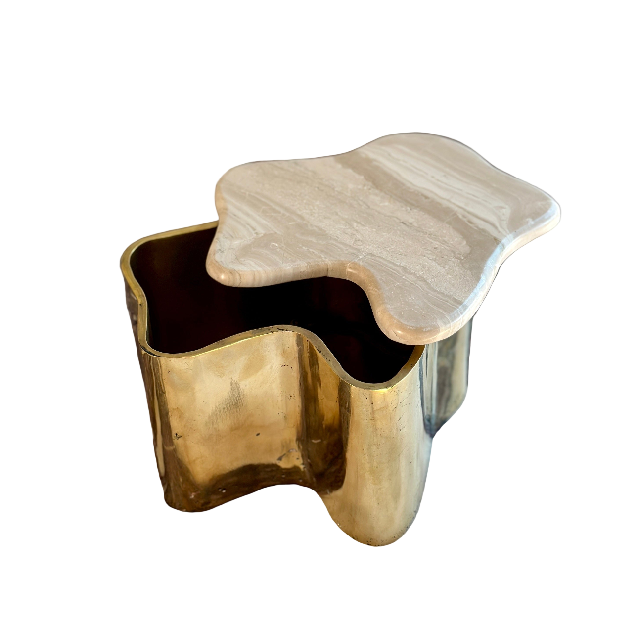 Brass Flo Box with Oyster Lid