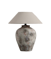 Sarah Dual-Function Table Lamp Vase - Dark Grey Brown 17.3"
