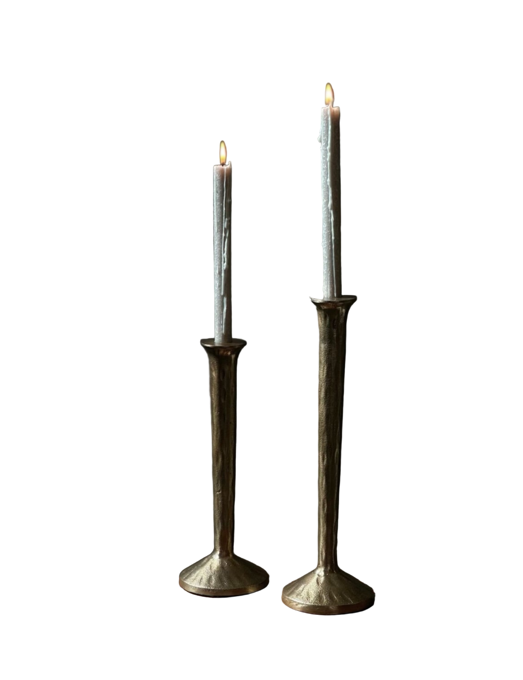 Madrid Vintage Gold Aluminum Candle Holders Set of 2 - Taper