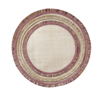 Ruffle Edge Straw Placemats – Lilac (Set of 4)