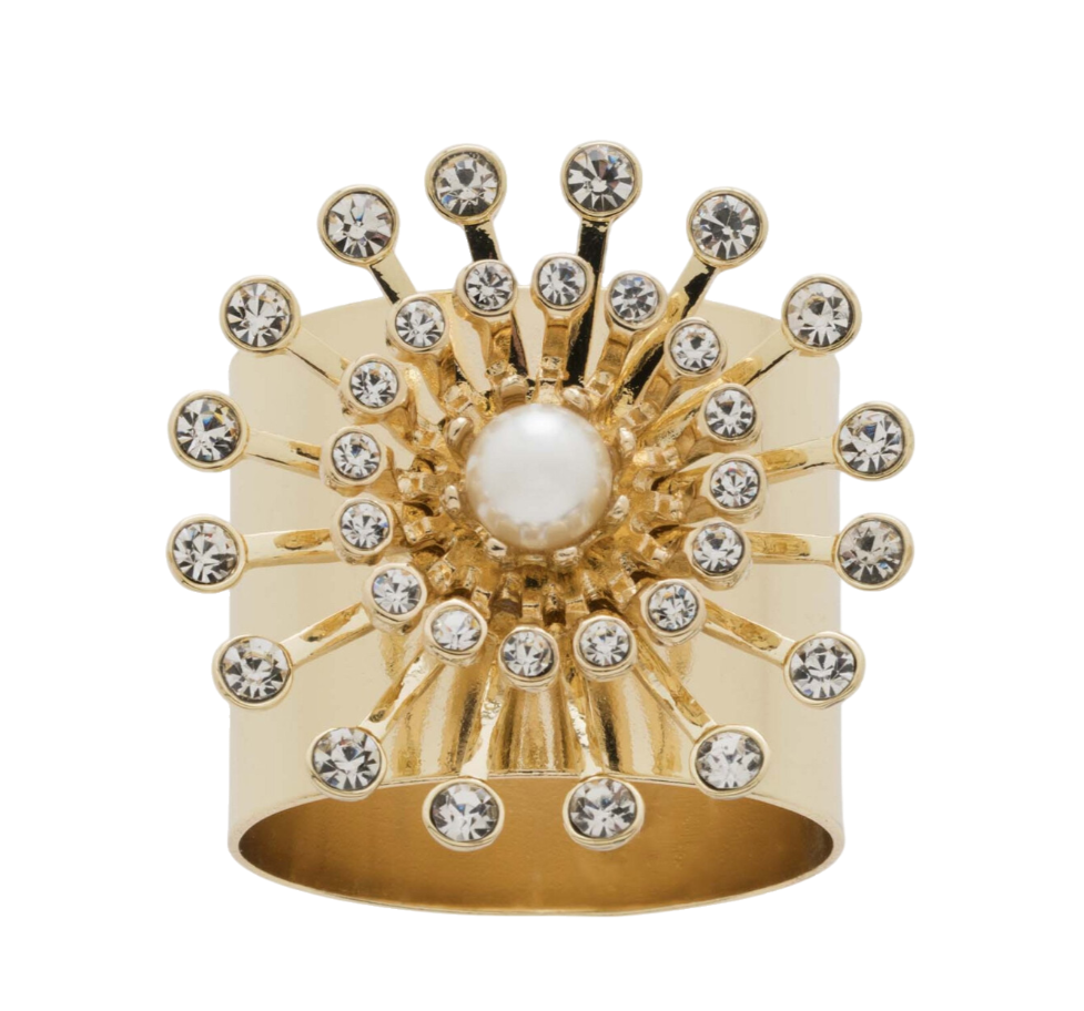 Pearl Star Napkin Rings – Set of 2