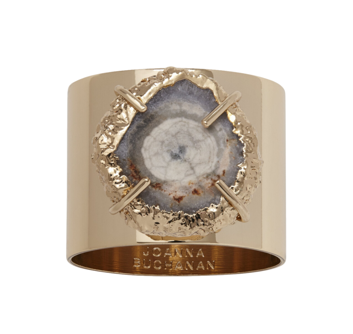 Crystal Quartz Napkin Rings – Grey (Set of 2)