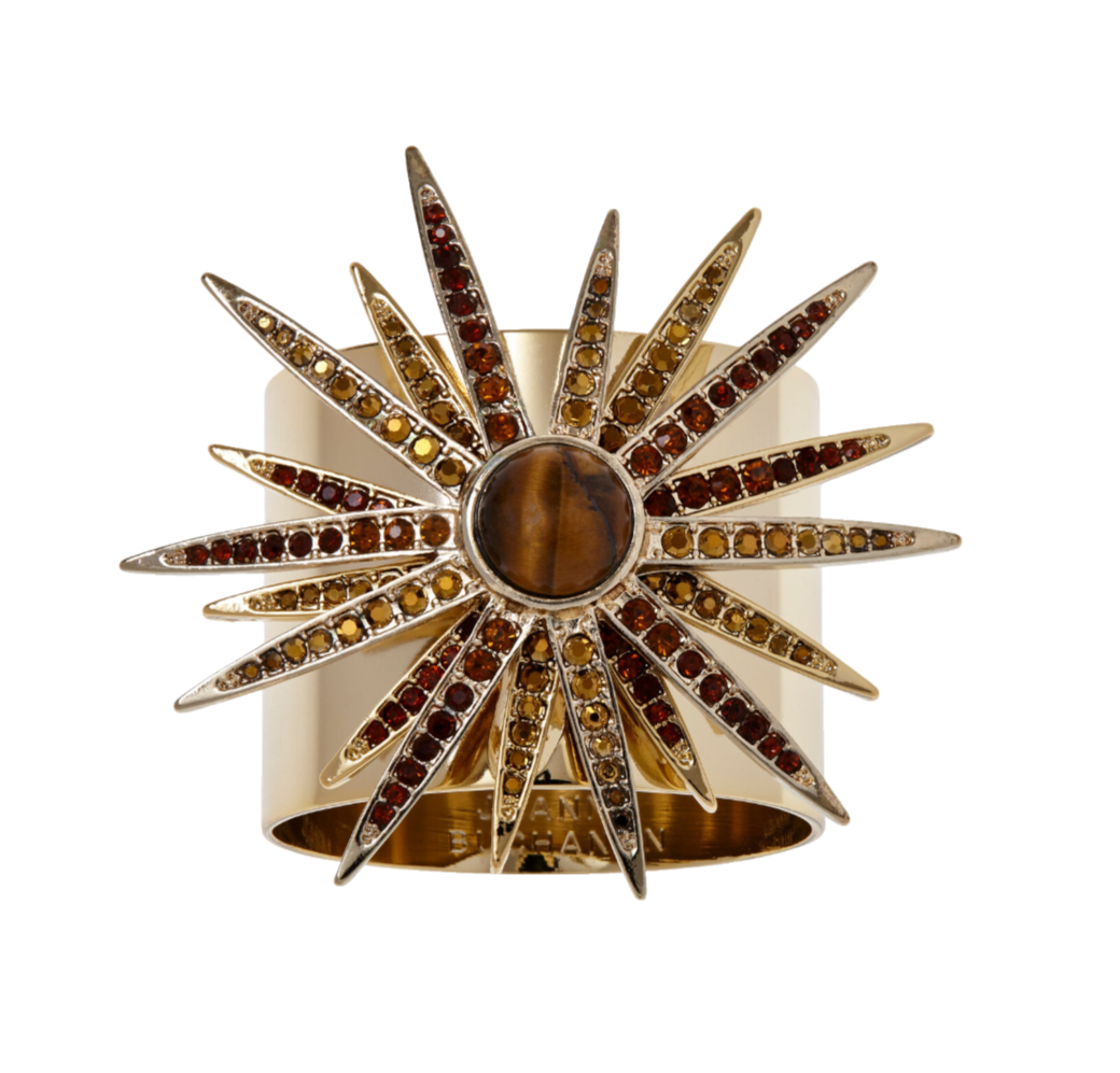Starburst Napkin Rings – Topaz (Set of 2)