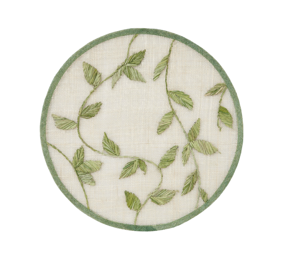 Straw Leaf Placemats – Leaf Green (Set of 4)
