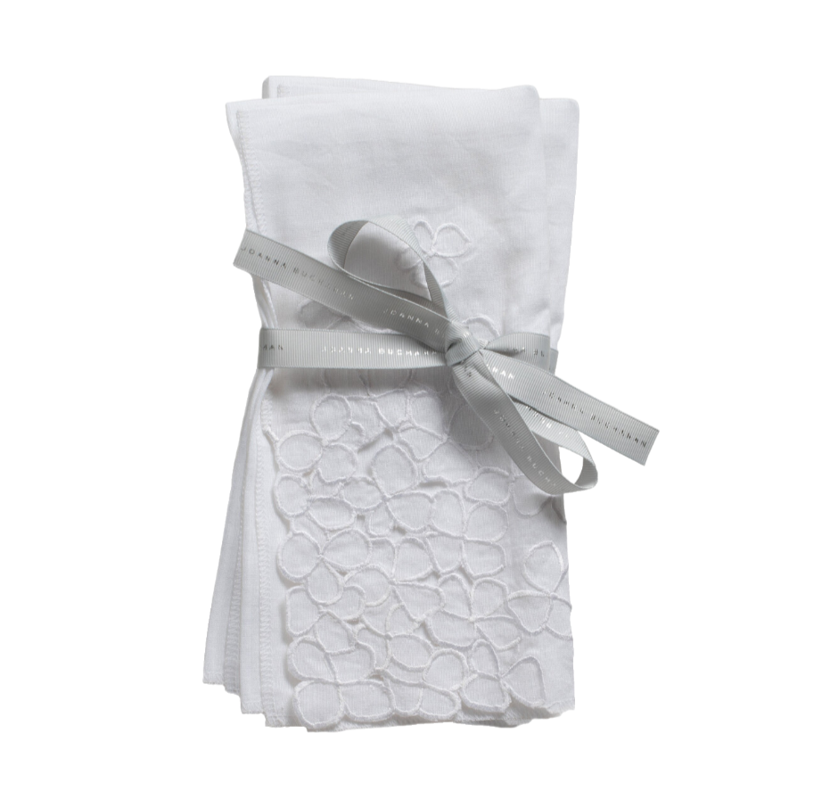 Hydrangea Dinner Napkins – White (Set of 2)