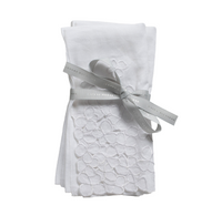 Hydrangea Dinner Napkins – White (Set of 2)