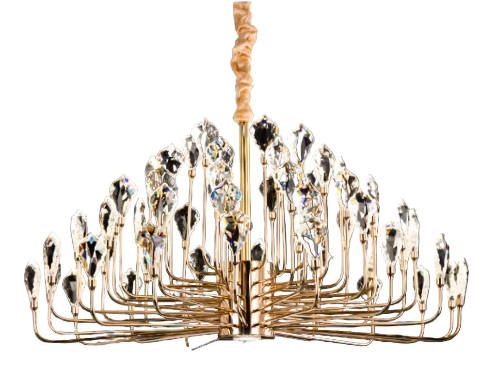 Serena Gold Crystal LED Chandelier Modern Pendant Light