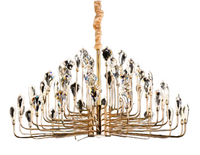 Serena Gold Crystal LED Chandelier Modern Pendant Light