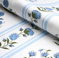 Royal Poppy Stripe Pillow Cover in Sky, Schumacher Textiles (Various Sizes)