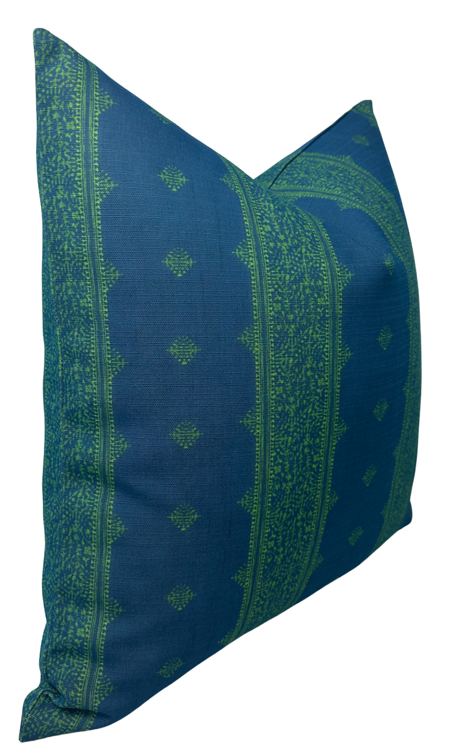 Peter Dunham Fez Pillow Cover in Green Indigo, Indoor Outdoor (Various Sizes)