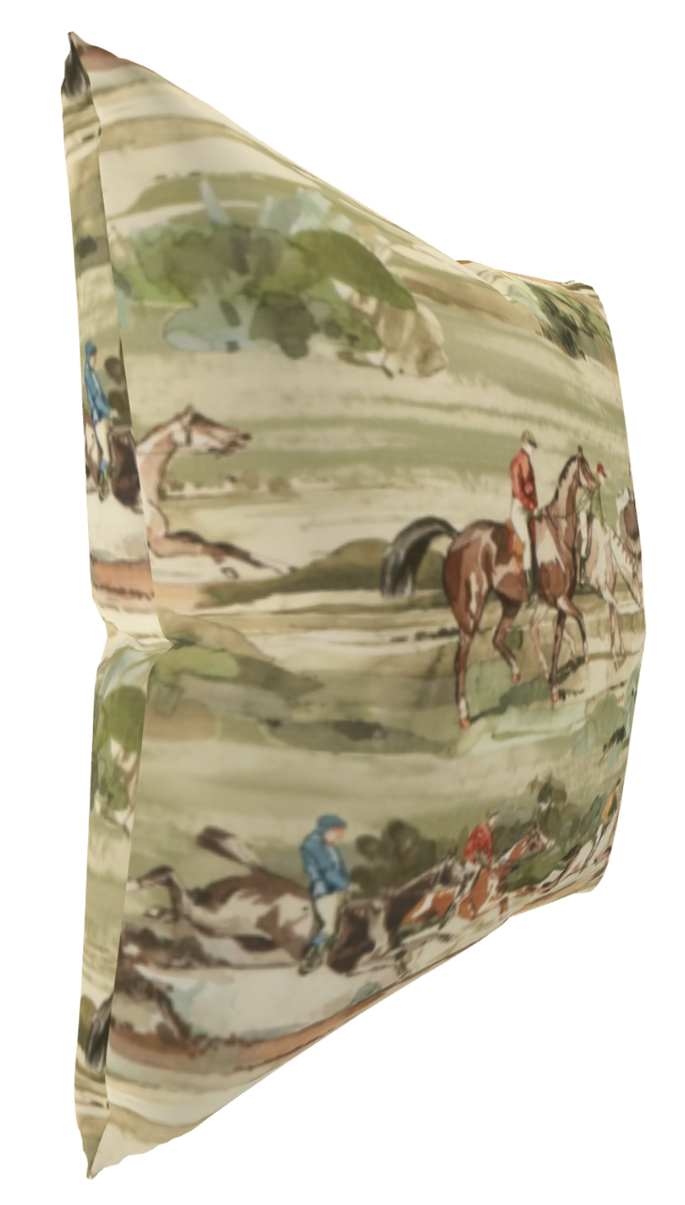 Morning Gallop Pillow Cover in Antique Green (Various Sizes)