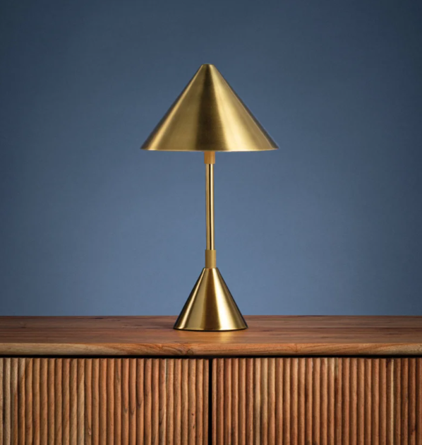 Rechargeable Brushed Brass LED Table Lamp