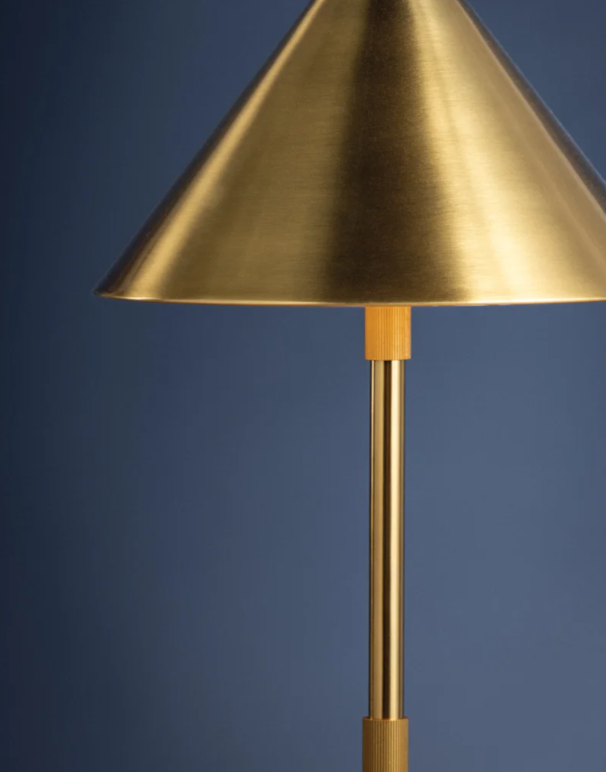 Rechargeable Brushed Brass LED Table Lamp