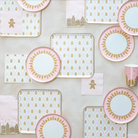 Pink Gingerbread Small Plates — Set of 8