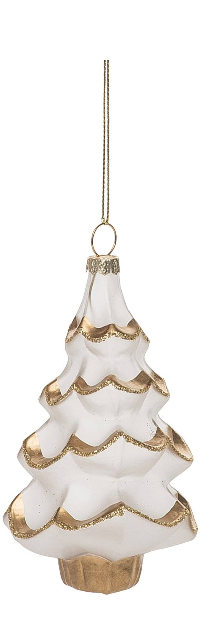 Gold Rim Ruffle Tree Ornament