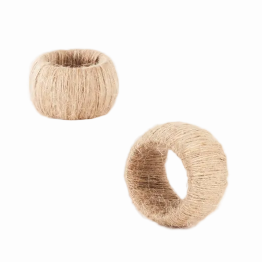 Jute Napkin Rings – Set of 4 (Natural)