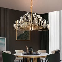 Serena Gold Crystal LED Chandelier Modern Pendant Light