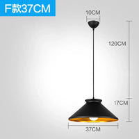 Nordic Retro Industrial Black Pendant Lamp Restaurant Bar Decor (Various Styles)