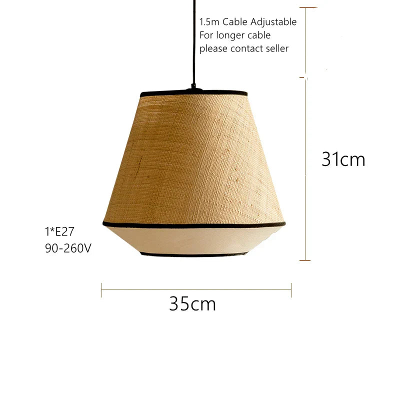 Bohemia Wabi Sabi Handmade Rattan Pendant Lamp (Various Styles)