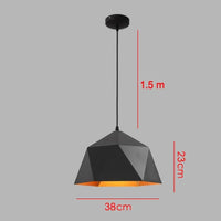 Nordic Retro Industrial Black Pendant Lamp Restaurant Bar Decor (Various Styles)