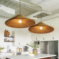 Minimalist Rattan Dou Pendant Light