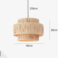 Artful Hand-Knitted Rattan Pendant (Various Styles)