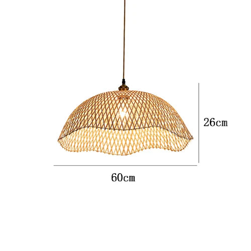 Modern Hand-Woven Bamboo Pendant Lights (Various Sizes)