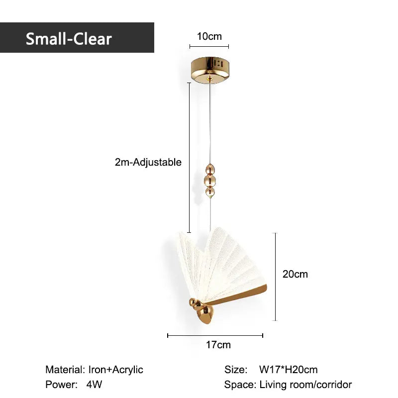 LED Butterfly Pendant Light Elegant Design (Various Colors)