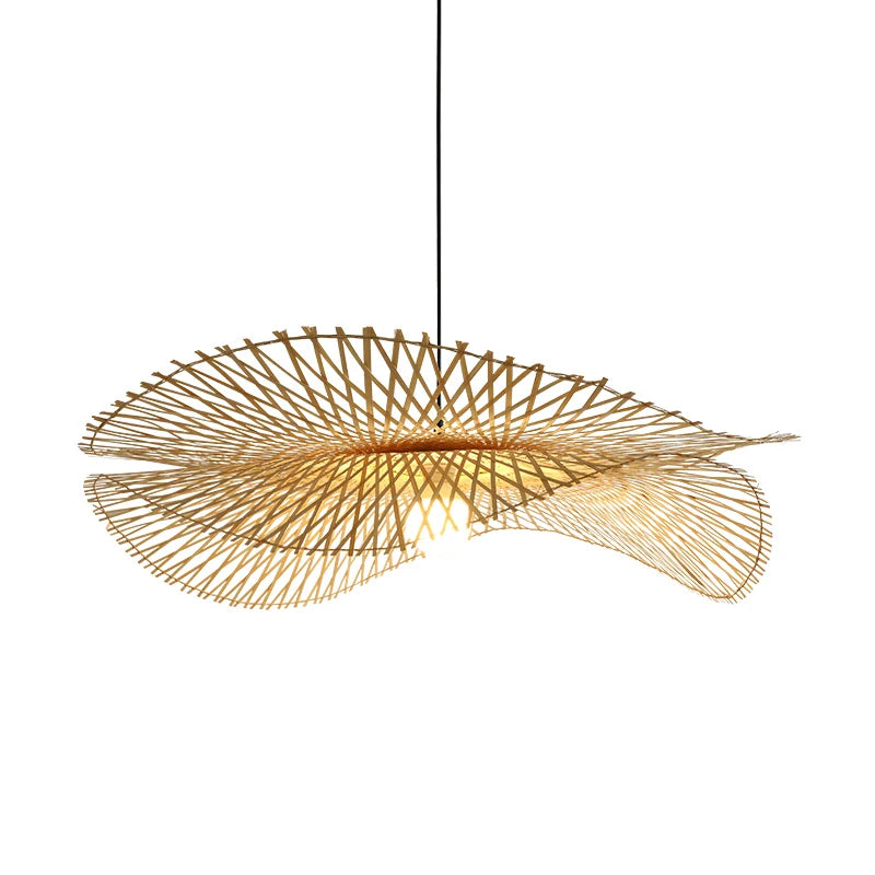 Natural Rattan Bamboo Woven Pendant (Various Styles and Sizes)