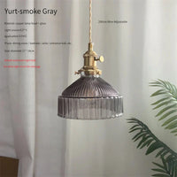 Vintage Brass Glass Pendant Light (Various Colors and Styles)