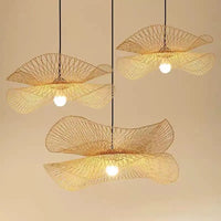 Natural Rattan Bamboo Woven Pendant (Various Styles and Sizes)