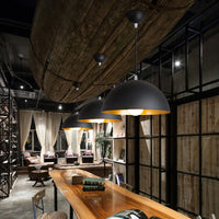 Nordic Retro Industrial Black Pendant Lamp Restaurant Bar Decor (Various Styles)