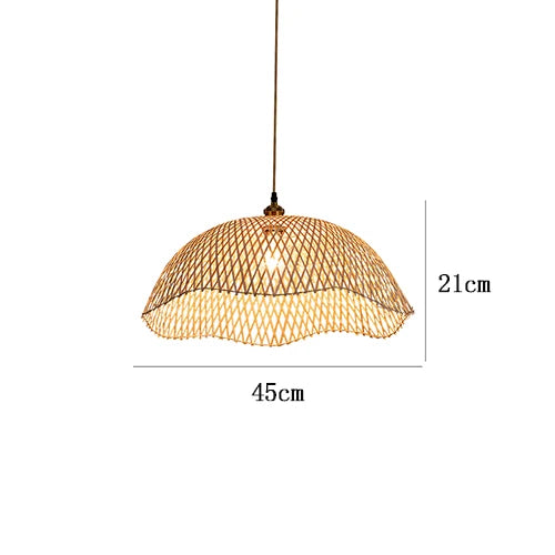 Modern Hand-Woven Bamboo Pendant Lights (Various Sizes)